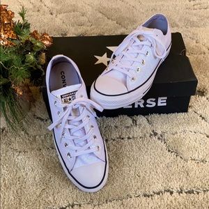 Converse Shoes White Sparkle Chuck Taylor’s